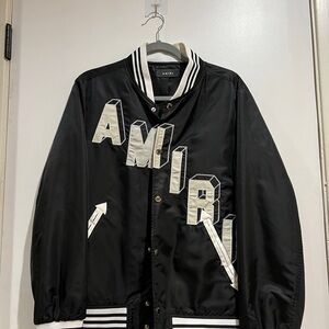 AMIRI Black and White Varsity Jacket